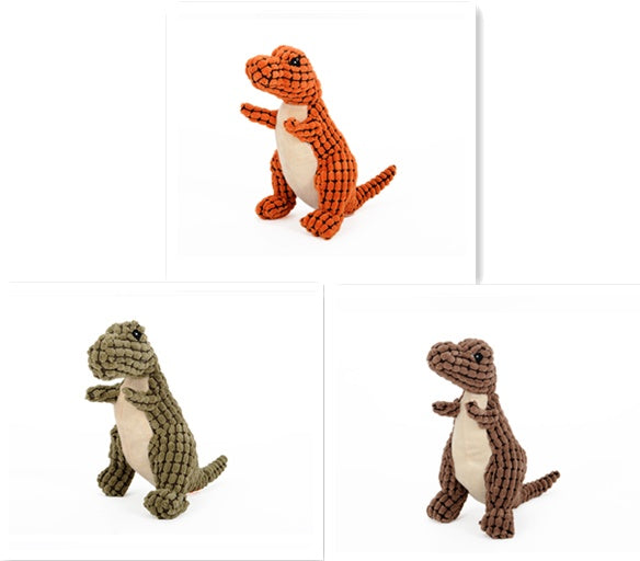 Dinosaurier Hundespielzeug – Plüsch mit Quietscher | Für kleine & große Hunde (25 cm / 50 cm) - 4every1shop.de