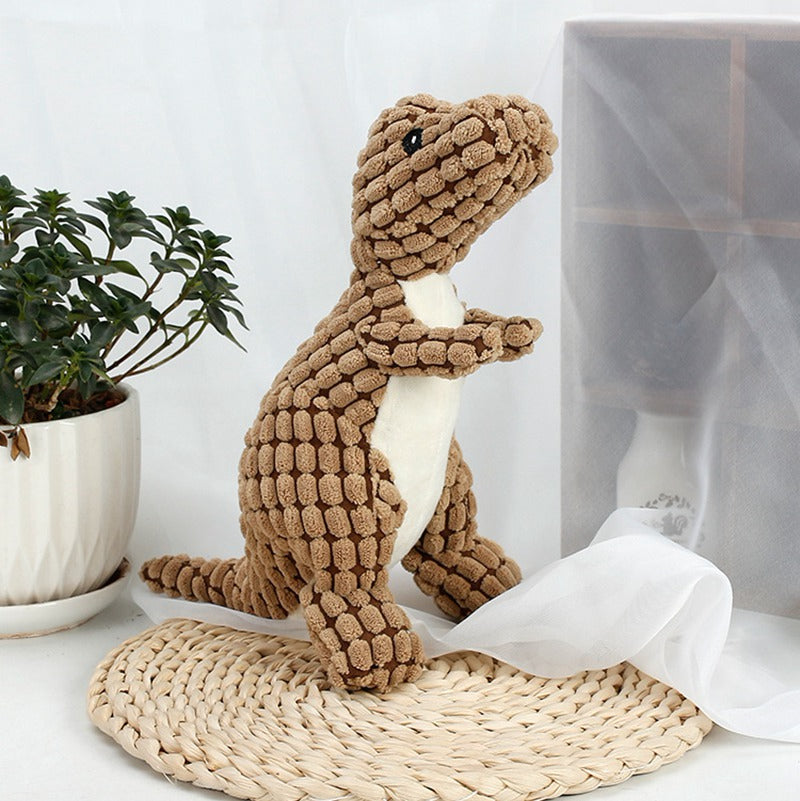 Dinosaurier Hundespielzeug – Plüsch mit Quietscher | Für kleine & große Hunde (25 cm / 50 cm) - 4every1shop.de