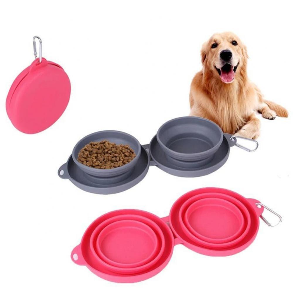 Faltbare Doppel-Schüssel für Hunde – Futter & Wasser unterwegs, leicht & praktisch - 4every1shop.de