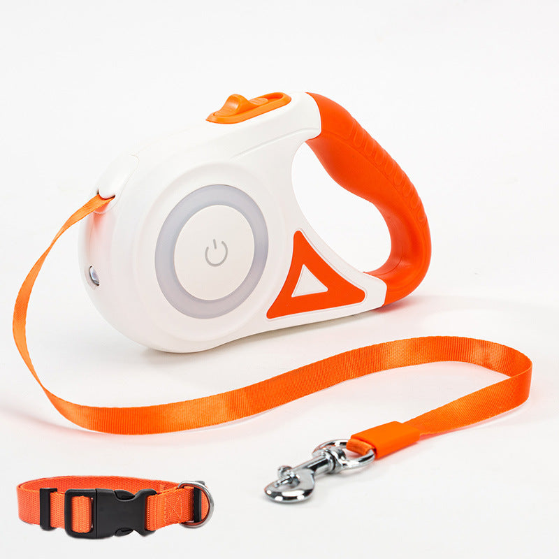 Flexileine mit LED-Taschenlampe – Sicherheit & Bewegungsfreiheit für Hunde - 4every1shop.de